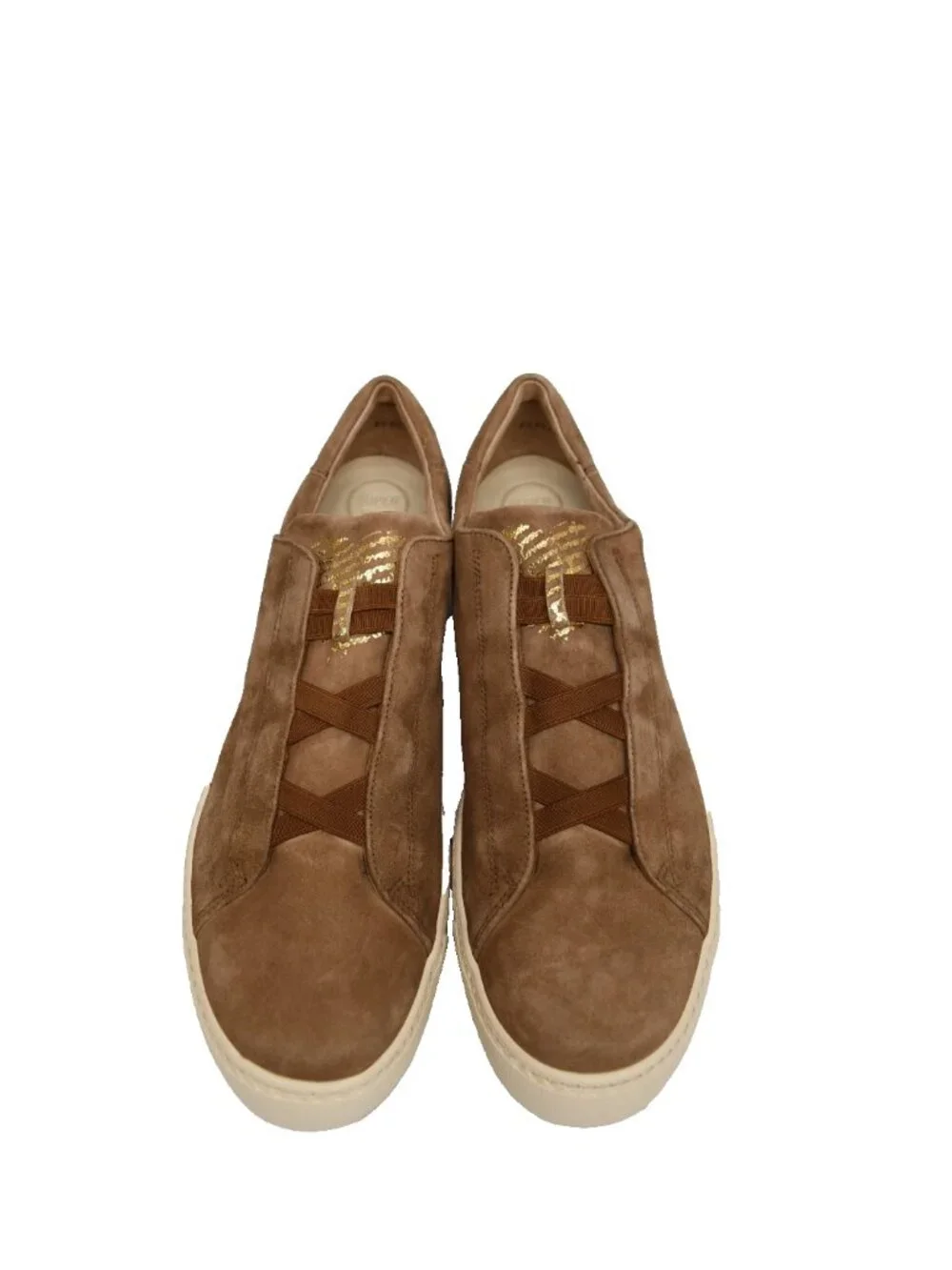 $480 Paul Green DANTE SNEAKER BROWN NUT SUEDE METALLIC PRINT 11.5 US (TF15)